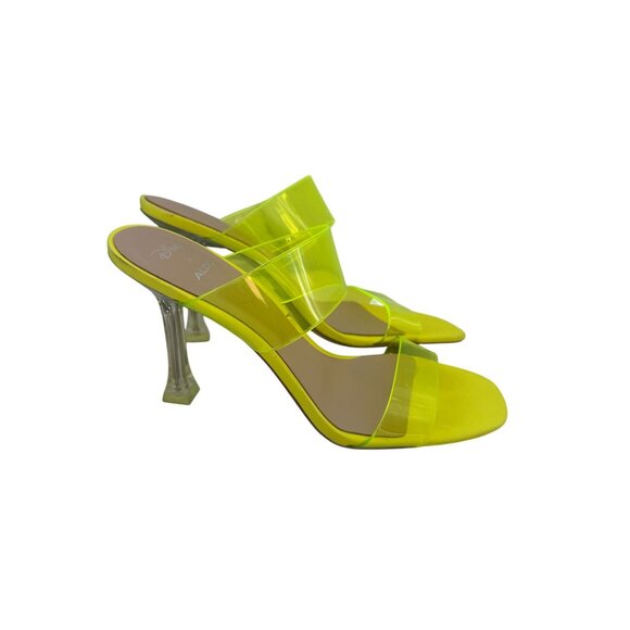 DISNEY X Aldo Cinderella Collab Neon Yellow Heels Size 7.5 - Picture 1 of 7